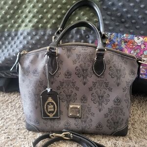 Dooney & Bourke Black and Gray Patterned Satchel